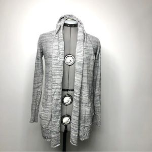 Wilfred Silk Cashmere Long Line Knit Open Front Cardigan